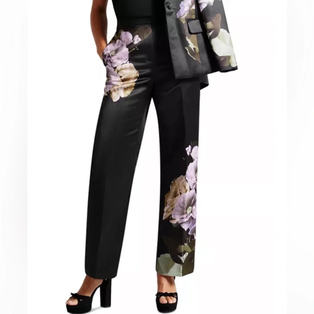 Ted Baker London Nayaat High Waisted Wide Leg Trousers - Picture 2 of 5